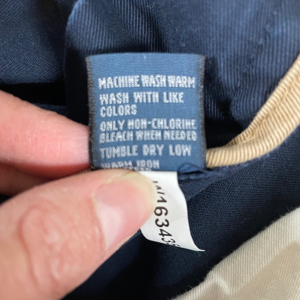 Vintage Polo Ralph Lauren Gellar Fatigue Short Cargo Chin Men 35 Blue Distressed - Picture 4 of 8